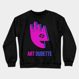 Art Dudette In Pink And Blue Crewneck Sweatshirt